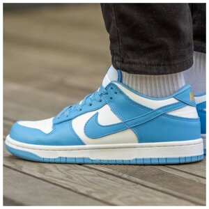 Чоловічі / жіночі кросівки Nike SB Dunk Low University Blue, унісекс сині шкіряні кросівки найк сб данк