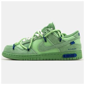 Чоловічі / жіночі кросівки Nike SB Dunk x Off White Green Low Lot 14/50, зелені найк сб данк офф вайт