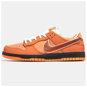 Чоловічі / жіночі кросівки Nike x Concepts SB Dunk Low Orange Lobster, помаранчеві шкіряні найк сб данк лобстер