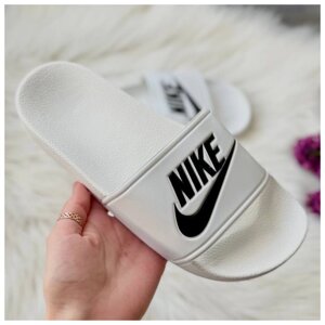 Чоловічі / жіночі тапочки Nike Slides Logo Swoosh ‘White’білий ляпас Nike Unisex Slippers Shale