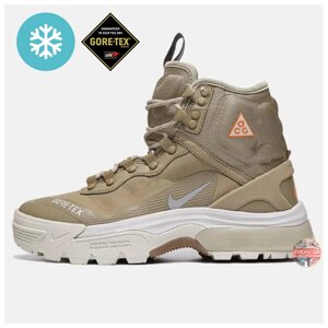 Чоловічі / жіночі зимові черевики Nike ACG Air Zoom Gaiadome Gore-Tex Beige, бежеві кросівки найк асг гортекс