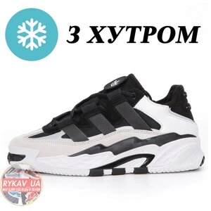 Чоловічі / жіночі зимові кросівки Adidas Niteball Sub White Black Winter Fur H67360 (Мех) Адідас найтбол зима