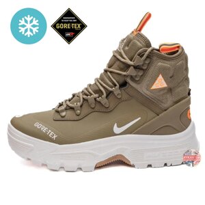 Чоловічі зимові черевики Nike ACG Air Zoom Gaiadome Gore-Tex Beige White, бежеві кросівки найк асг зум гортекс