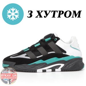 Чоловічі зимові кросівки Adidas Niteball Sub Black Green White Winter Fur FW2477 кросівки Адідас найтбол зима