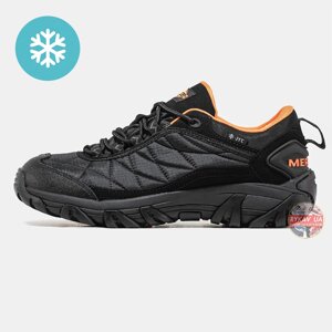 Чоловічі зимові кросівки Merrell Ice Cap Moc II Black Orange, чорні кросівки мерелл айс кап мок 2