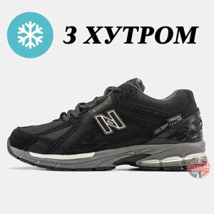 Чоловічі зимові кросівки New Balance 1906R Cordura Gore-Tex Black Grey Winter Fur Хутро, ню беланс 1906R гортекс