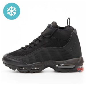 Чоловічі зимові кросівки Nike Air Max 95 Sneakerboot Black 806809-002, чорні найк аїр макс 95 снікербут зима