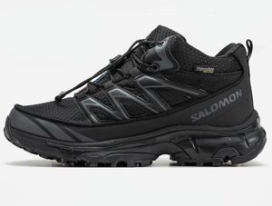 Чоловічі зимові кросівки Salomon XA Pro Street Gore-Tex Black Winter Fur Хутро, чорні черевики гортекс саломон