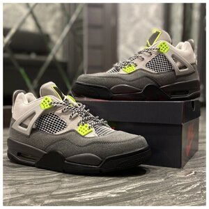 Мужские кроссовки Nike Air Jordan 4 Retro SE Neon, кроссовки найк аир джордан 4 ретро кросівки Nike Jordan 4