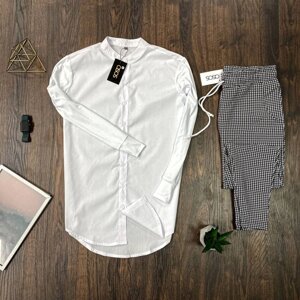 Чоловічий набір ASOS біла сорочка + сірі штани