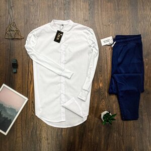 Чоловічий набір ASOS біла сорочка + сині штани