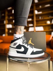 Nike Air Jordan 1 Mid White Black Tuxedo