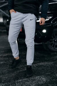 Штани Спортивні чоловічі Nike сірі (Найк) трикотажні осінні | весняні | літні