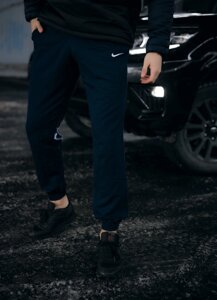 Штани Спортивні чоловічі Nike сині (Найк) трикотажні осінні | весняні | літні