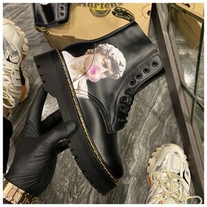 Женские ботинки Dr. Martens Jadon Art Black, ботинки мартинс, жіночі черевики Dr Martens 1460, ботінки мартінс