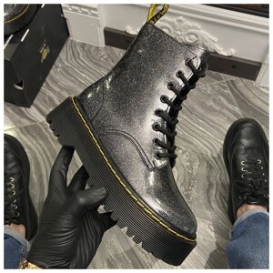 Жіночі черевики Dr. Martens Jadon Galaxy, лаковані шкіряні черевики доктор мартинс жадон ін мартенс