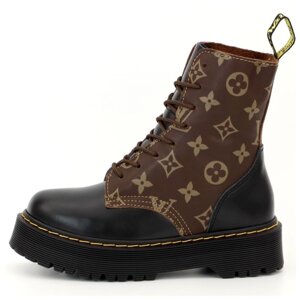 Женские ботинки Dr. Martens Jadon Louis Vuitton ботінки др мартенс луи витон жіночі черевики Dr. Martens & LV