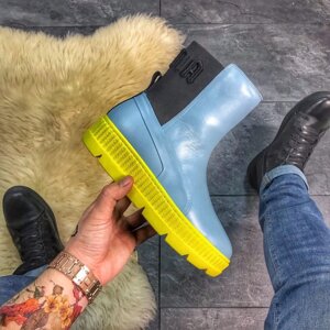 Женские ботинки Puma By Rihanna Chelsea Sneakers Boot Blue Limeade, женские ботинки пума риана челси