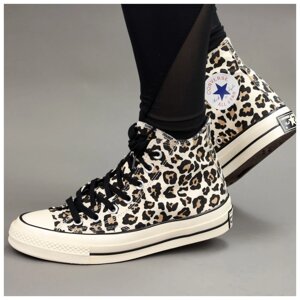 Жіночі кросівки Converse Chuck Taylor All Star High Leopard, Leopard Sneakers розмовляє Чак Тейлор ol Star