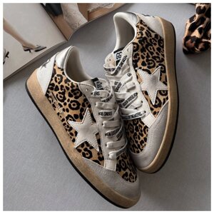 Жіночі кеди Golden Goose Kers White Leopard Sneakers, леопардові кросівки голден гус