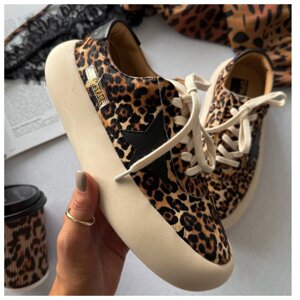 Жіночі кеди Golden Goose Leopard Sneakers, леопардові кросівки голден гус