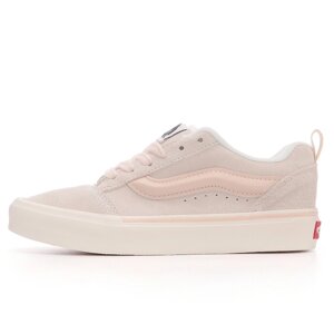 Жіночі кеди Vans KNU Skool Pastels Pink VN0009QCPNK Grey, замшеві кросівки ванс кну вилиць