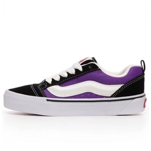 Жіночі кеди Vans KNU Skool Purple Black White Violet VN0009QCB5P, фіолетові замшеві кросівки ванс кну вилиць