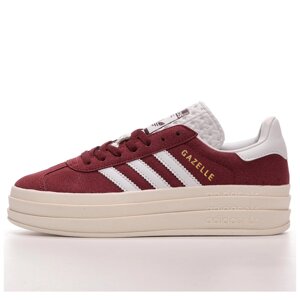 Жіночі кросівки Adidas Gazelle Bold Platform Burgundy HQ6892 Red бордові замшеві адідас газелі болд газель