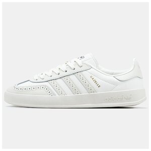 Жіночі кросівки Adidas Gazelle White, білі шкіряні кросівки адідас газелі газель