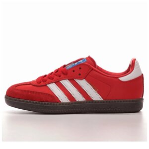 Жіночі кросівки Adidas Samba Arsenal Shoes Red HQ7033 White, червоні шкіряні кросівки адідас самба