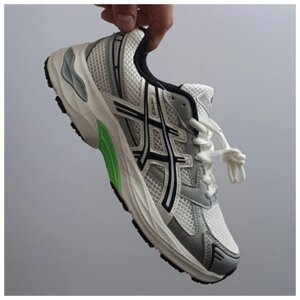 Жіночі кросівки Asics Gel-1130 White Grey Black Green, біло-сірі кросівки асикс гель 1130