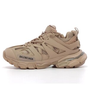 Жіночі кросівки Balenciaga Track 3.0 Beige Premium, бежеві кросівки баленсіага трек баленсіяга