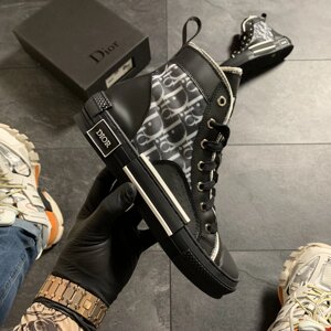 Женские кроссовки Dior B23 High-Top Sneakers Black, женские кроссовки диор б23 хайтоп