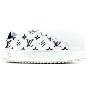 Жіночі кросівки Louis Vuitton Sneakers White Black, білі шкіряні кросівки луї віттон снікерси
