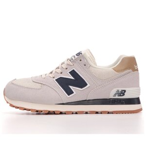 Жіночі кросівки New Balance 574 Grey Beige Black ML574LGI, замшеві сірі нью беланс 574 ню беленс NB 574 нб