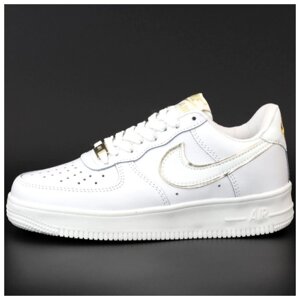 Жіночі кросівки Nike Air Force 1 '07, білі шкіряні кросівки найк аїр форс 1 07