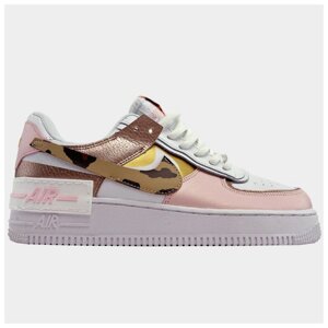 Жіночі кросівки Nike Air Force 1 '07 Shadow Peach White, шкіряні кросівки найк аїр форс 1 Шадоу