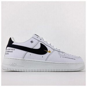 Жіночі кросівки Nike Air Force 1 Низька просто робити білі чорні, білі шкіряні кросівки Nike Air Force 1 Риболовля