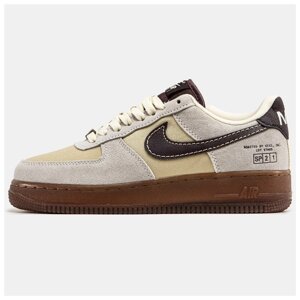 Жіночі кросівки Nike Air Force 1 Low SP 21 “Coffee”замшеві кросівки найк аїр форс 1 кава