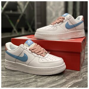 Жіночі кросівки Nike Air Force 1 Низький білий синій, жіночі кросівки Nike Air Fores 1 Cos, Nike Air Force 1 07