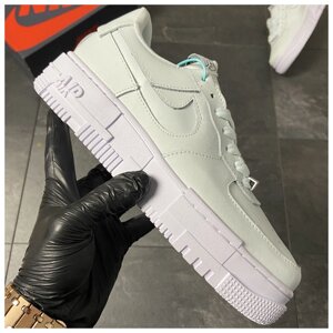 Жіночі кросівки Nike Air Force 1 піксель Ghost Aqua Low, шкіряні кросівки Nike Air Force 1 '07 пікселя Лемо