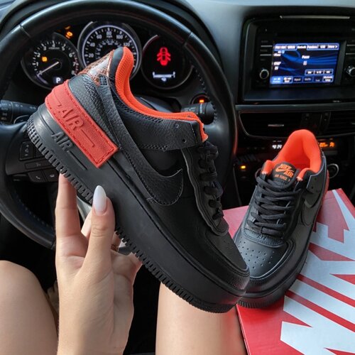 Nike air force hotsell 1 shadow black orange