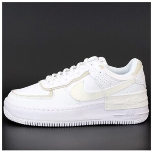 Жіночі кросівки Nike Air Force 1 Shadow Low, білі шкіряні кросівки Nike Air Force 1 Shadow 07