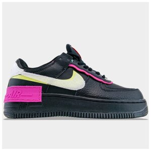 Женские кроссовки Nike Air Force 1 Shadow Low Removable, черные кожаные кроссовки найк аир форс 1 шадоу 07