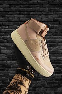 Женские кроссовки Nike Air Force High Beige, кроссовки найк аир форс хай жіночі кросівки Nike Air Force 1 High