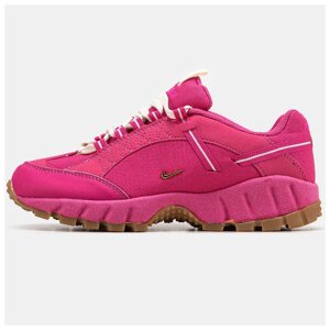 Жіночі кросівки Nike Air Humara LX Jacquemus Pink, рожеві замшеві кросівки Найк аір Хумара