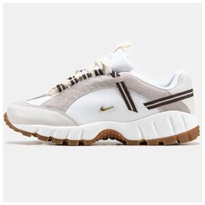 Жіночі кросівки Nike Air Humara LX Jacquemus White Gold, білі шкіряні кросівки найк аір Хумара