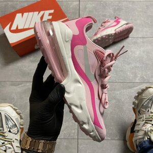 Жіночі кросівки Nike Air Max 270 React Pink White, жіночі кросівки найк аір макс 270 реакт