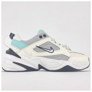 Жіночі кросівки Nike M2K Tekno Cream Grey, шкіряні кросівки найк м2К текно