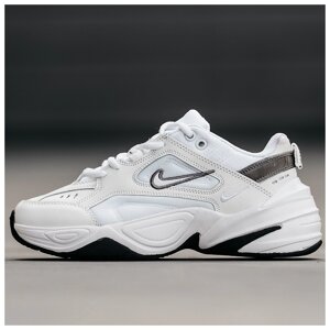 Жіночі кросівки Nike M2K Tekno Essential White Black, білі шкіряні кросівки найк м2к текно